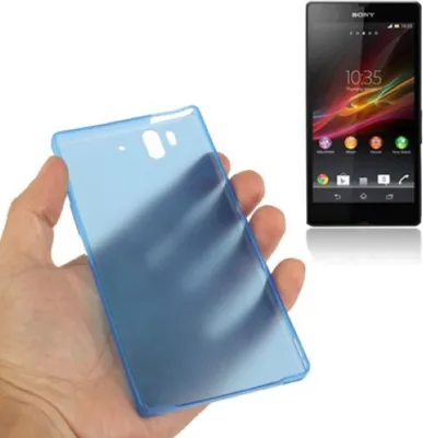 Produktbild von Schutzhülle Case Ultra Dünn 0,3mm für Handy Sony Xperia Z / L36H / C660X Blau Transparent