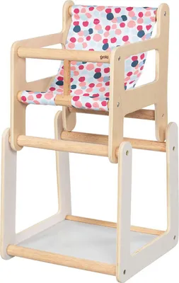 Image de Goki Chaise de poupée en bois avec table 2en1