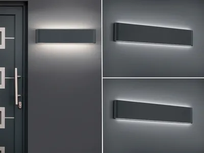 Produktbild von LED Außenwandleuchten SET Up and Down Anthrazit - Außenwandlampen für Hauswand