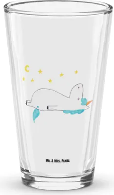 Produktbild von Mr. & Mrs. Panda Glas Einhorn Sternenhimmel - Transparent - Geschenk, Unicorn, Wasserglas, Tumbler, Einhörner, Bierglas, Longdrinkglas, Cocktailglas, Verrückt, Sterne