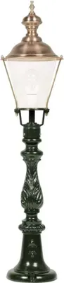 Produktbild von Casa Padrino Jugendstil Garten Stehleuchte Grün / Kupfer Ø 22 x H. 90 cm - Gartenlaterne - Gartenleuchte - Nostalgische Garten Beleuchtung - Nostalgische Garten Leuchten