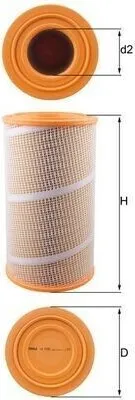 Produktbild von Luftfilter MAHLE LX 7120 Filtereinsatz