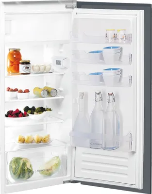 Produktbild von Indesit Einbau-Kühlschrank 189 L LED Inox Glas Ablagen IBC 12BC21R