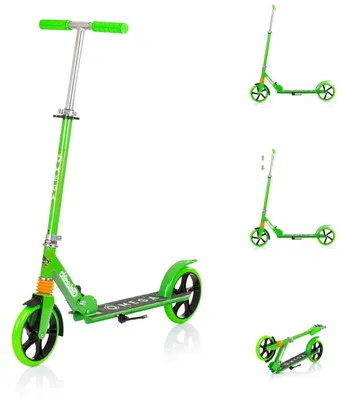 Obrázok produktu pre Detský kolobežka Chipolino OmegaPolyuretánkolesá ABEC-7 ložiská nastaviteľná skladateľná brzda zelená