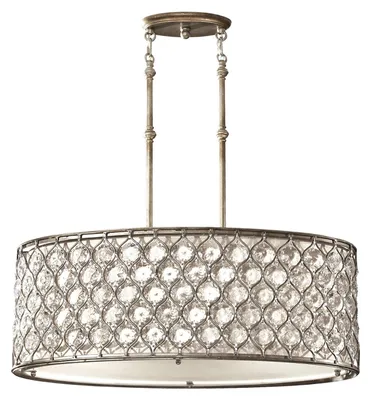 Zdjęcie produktu dla Żyrandol Lucia oksydowany srebrny 3xE27x60W kryształ wym:119,8x81,6x41,3cm IP20 Feiss