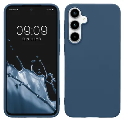 Produktbild von kwmobile Handyhülle für Samsung Galaxy A55 5G Hülle - TPU Case - Kabelloses Laden - Schutzhülle Cover in Marineblau