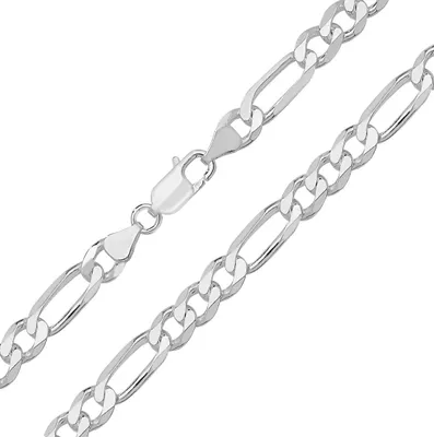 Produktbild von 925 Sterling Silber Herren/Damen - Figaro Kette - 51cm*7mm; TRS16692L20