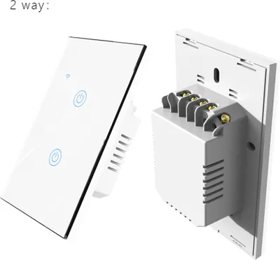 Produktbild von WiFi Touch Panel Schalter Home Smart Switch Panel LED-Anzeigelampe Gehaertetes Glas Panel Lichtschalter Funktioniert mit Tuya App Wall Touch Smart Switch