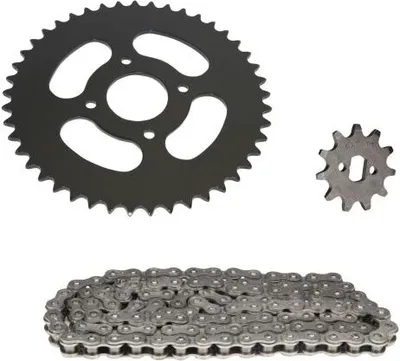 Image de Kit de chaîne à 3 pièces, noir, 11/45 dents, pour Zündapp A 25, type 460-024 | Citomerx