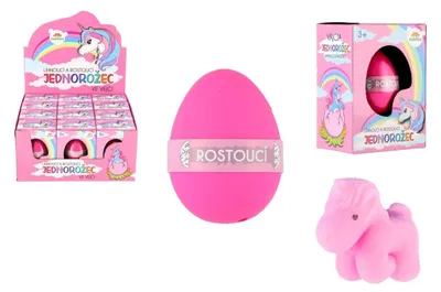Obrázek produktu pro Vejce líhnoucí a rostoucí jednorožec 6cm 7,5x10,5x5 v