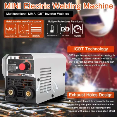 Produktbild von MIG/MAG IGBT DC Inverter Schweißgerät - 2-in-1 Schweißmaschine - Automatischer Drahtvorschub - Gaslos und mit Schutzgas - Für Stahlreparatur und Heimwerker - EU-Stecker