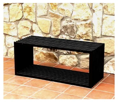 Produktbild von Moderne Gartenbank D-Stil aus Metall 100cm