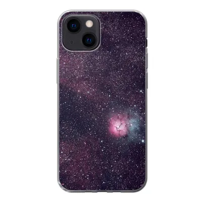 Produktbild von MuchoWow® Handyhülle Schutzhülle Hülle für iPhone 13 mini Universum - Sterne - Rosa - Jungen - Mädchen - Kinder Silikon Softcase Handy Hülle - Softcase