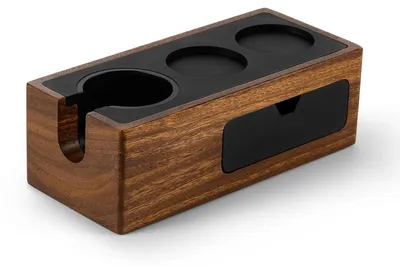 Obrázek produktu pro Stanice pro utlačování kávy espresso – dřevěný držák s magnetickou podložkou