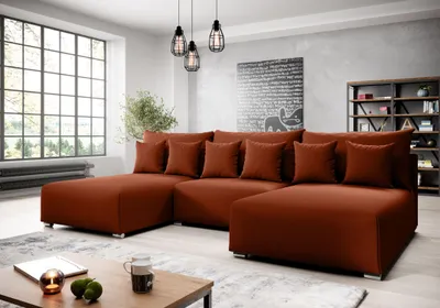 Produktbild von ROSIANA U-förmiges Sofaset – Orange, linke Ecke