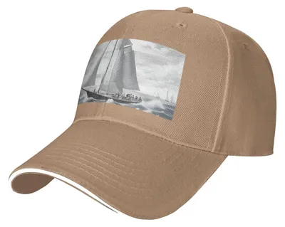 Productafbeelding van Baseballcap met Oceaanzeilprint - Natuurlijk