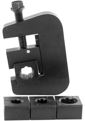 Produktbild von AC Schlauchcrimp Werkzeug Set - Manuelle Schlauchpresszange - 4 Einsätze #6 #8 #10 #12 - Für Kfz Klimaanlagen Reparatur - Für Metallrohre - Schwarz