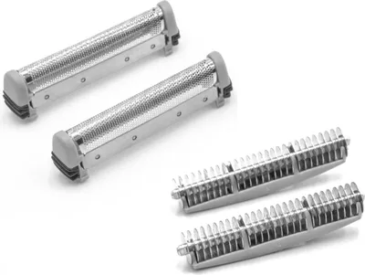 Produktbild von vhbw 2x Klingenblock, 2x Scherfolie mit Rahmen kompatibel mit Remington RS4400 TCT2, RS4623 TCT2, RS4623 TCT3 Rasierer - Kombipack Schwarz Silber