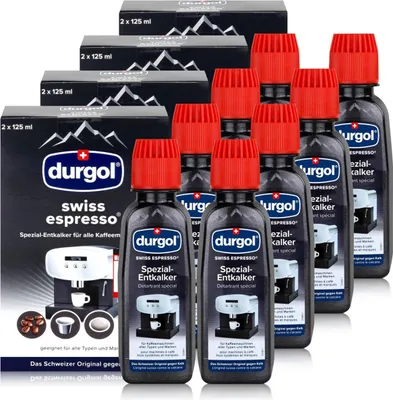 Produktbild von Durgol Swiss Spezial Espresso Entkalker DED 8 Flaschen a 125ml