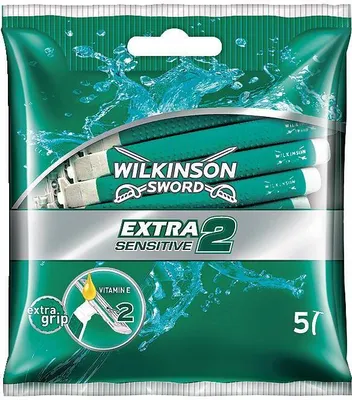 Produktbild von Wilkinson Extra 2 Sensitive Einweg-Rasierer 5 Stück in einer Packung 6er Pack