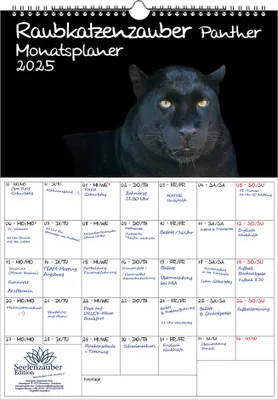 Produktbild von Raubkatzenzauber Panther Planer DIN A3 Kalender für 2025 Tiger - Seelenzauber