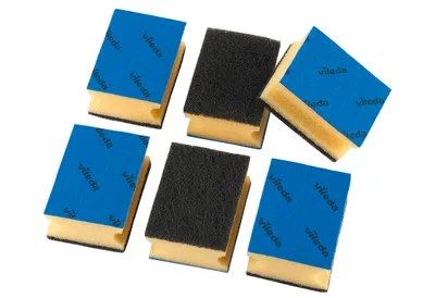 Produktbild von Vileda Glitzi Plus w/ Antibac 6 Multipack, Schwarz, Blau, Gelb, 6 Stück(e)