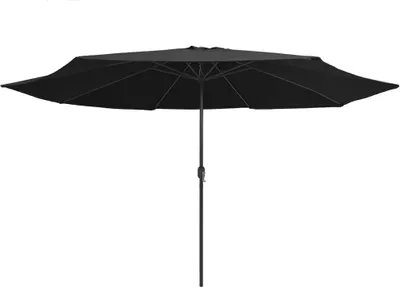 Zdjęcie produktu dla vidaXL Parasol z metalowym drążkiem 390 cm czarny