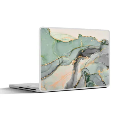 Produktbild von MuchoWow® Laptop Aufkleber Sticker Cover Gold - Marmor - Grün - Luxus - Glitzer - Marmoroptik 31x22.5 cm - Laptop-Deko