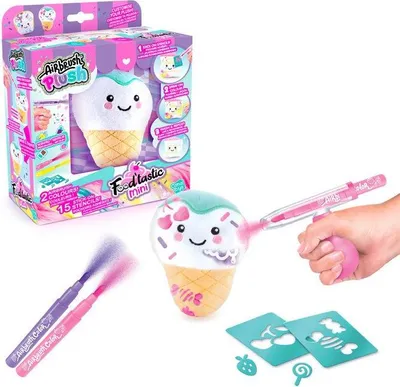 Produktbild von Airbrush Plüsch Mini Food'tastic Stofftier zum Dekorieren, Duftstifte & Schablonen, Canal Toys AIR 071