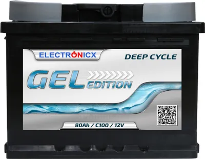 Obrázek produktu pro Electronicx Edition Gelová baterie 80 AH 12V napájení pro obytné lodě