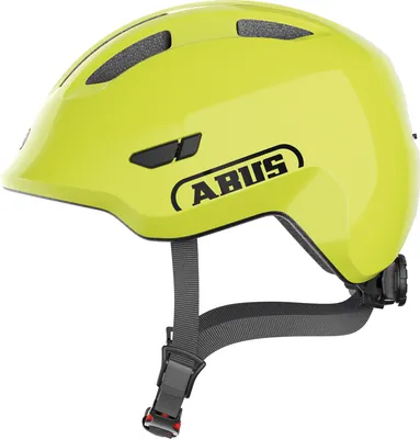Produktbild von ABUS Kinderhelm Smiley 3.0 - Fahrradhelm mit tiefer Passform, kindergerechten Designs & Platz für einen Zopf - für Mädchen und Jungs - Gelb Glänzend, Größe S (45-50 cm)