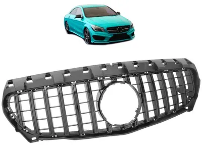 Immagine prodotto di Griglia anteriore nera lucida, compatibile con Mercedes W117 CLA 13-16 Sport-Panamericana GT