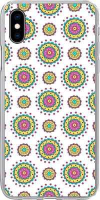 Produktbild von MuchoWow® Handyhülle Schutzhülle Hülle für Telefoonhoesje iPhone Xs Mädchen - Blumen - Mandala - Muster - Mädchen - Kinder - Kinder Silikon Softcase Handy Hülle - Handytasche