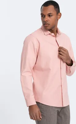 Zdjęcie produktu dla Ombre Clothing Koszula męska z długim rękawem Laeroth różowy L