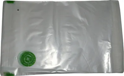 Produktbild von 1000 Recyclat Adhäsionsverschlussbeutel gelocht transparent mit Recyclat-Logodruck 225x310 40mµ