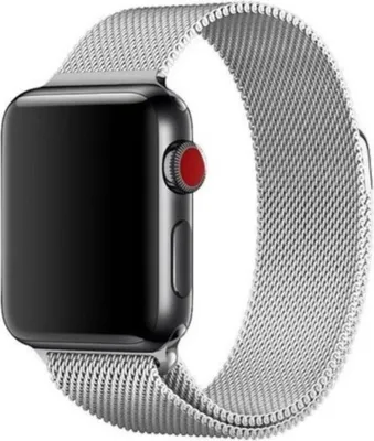 Produktbild von Apple Watch Milanese Edelstahlband mit starken Magnetverschluss 38/40mm Silber für Watch Serie 8/7/6/5/4/3/2/1/SE, Fachhändler, DE, Blitzversand