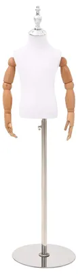 Productafbeelding van vidaXL Verstelbaar mannequin, 120-157 cm, met basis, uniseks, wit