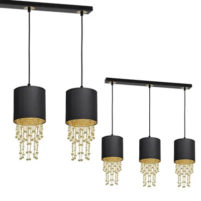Produktbild von Pendelleuchte ALMERIA schwarz gold 3xE27 von Milagro