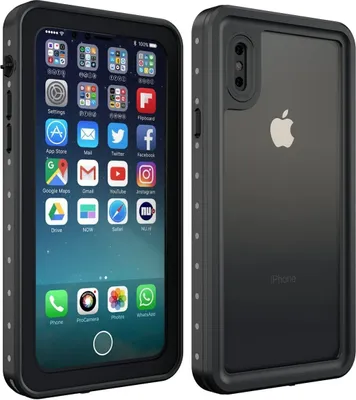 Produktbild von Schwarze Telefonkasten  Unterwasser wasserdichte  IP68 Hülle Für  iPhone X