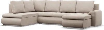 Produktbild von U-Sofa mit Schlaffunktion Foresta, Ottomane, Beige
