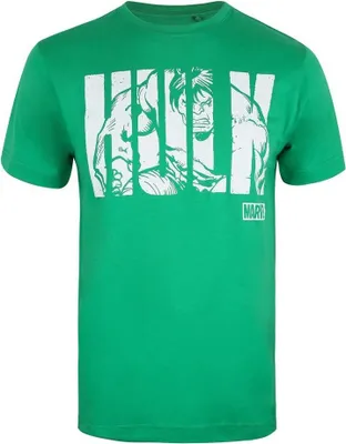 Immagine prodotto di Hulk - Maglietta da uomo TV856 (L) (verde irlandese/bianco)