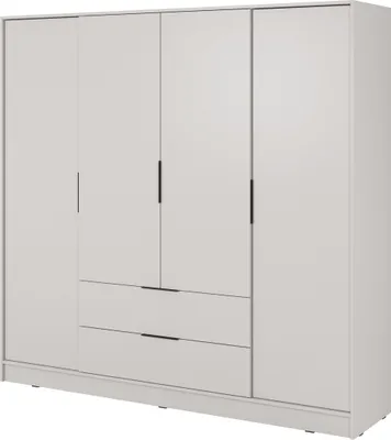 Produktbild von Masseno Drehtürenschrank CATERINA 206 cm Kleiderschrank Schlafzimmer Schrank 4-türig Kaschmir