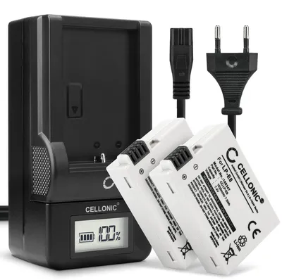 Image de CELLONIC 2x Batterie pour Appareil photo Compatible avec Canon EOS 600D, EOS 550D, EOS 700D, LP-E8 - (1020mAh, 7.4V) + Chargeur