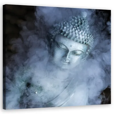 Produktbild von Leinwandbild religiös - grau 30x30 cm Feeby grau wandbild bereit zum aufhängen
