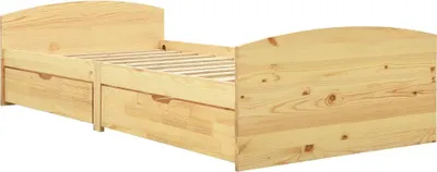 Obrázek produktu pro vidaXL Postel z masivu se 2 zásuvkami Borovice 90x200 cm
