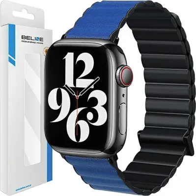 Zdjęcie produktu dla Beline Pasek Apple Watch Magnetic Pro 38/40/41Mm Czarno/Niebieski  Black/Blue Box