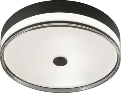 Produktbild von LED-Deckenleuchte - Ø 50 cm - Chromfarben - Schwarz - Weiß - Acryl - Metall - mit Fernbedienung