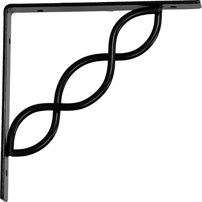 Produktbild von Regalhalter 150x150 mm Regalträger Regalwinkel Wandkonsole Antik Retro schwarz