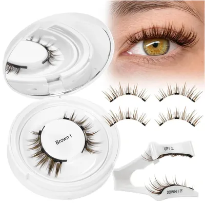 Image de Cils magnétiques marron de 26 mm, avec applicateur, 1 paire
