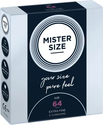 Produktbild von 3er Mister Size Kondome 64mm - Gefühlsecht & Extra Feucht